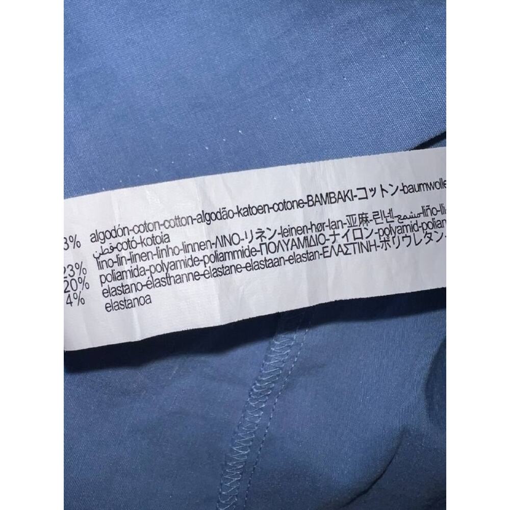 Zara Knotted Asymmetrical cotton Y2K boho babydoll preppy Top Blue XS A006403 - Picture 7 of 8